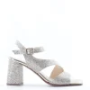 Alternativa Sandalo tacco F2215 Platino