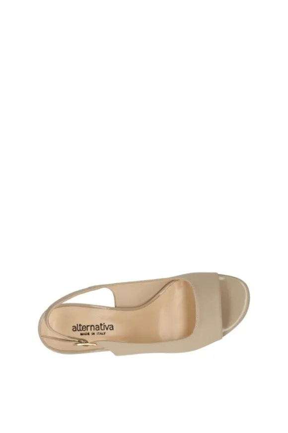 Alternativa Sandalo tacco F2109 Crema