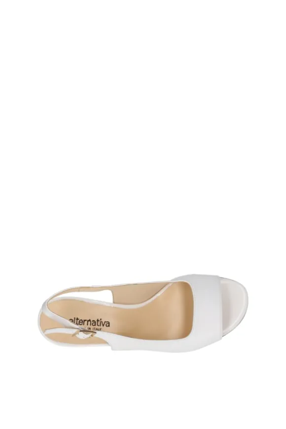 Alternativa Sandalo tacco F2109 Bianco