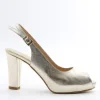 Armando olivieri Sandalo tacco Mara Platino