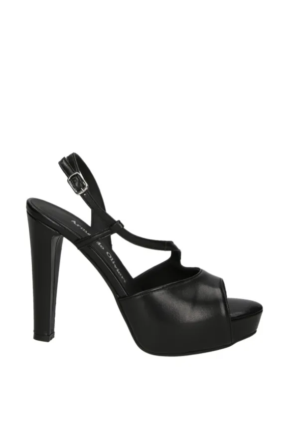 Armando olivieri Sandalo tacco Kelly Nero