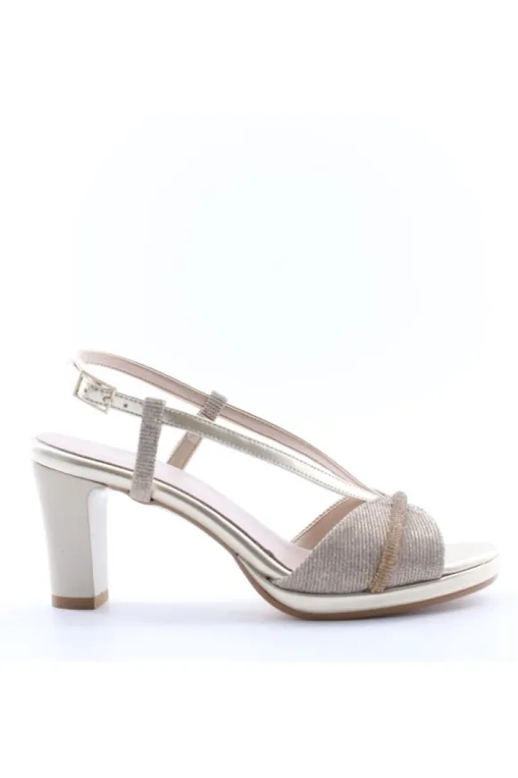Armando olivieri Sandalo tacco 44305 Platino