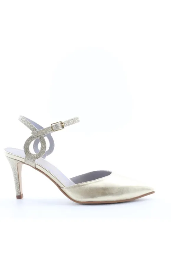 Armando olivieri Sandalo tacco Sargas Platino