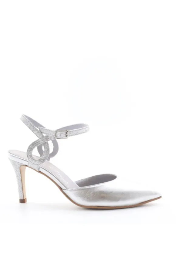 Armando olivieri Sandalo tacco Sargas Argento