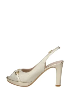 Armando olivieri Sandalo tacco Leoness Platino