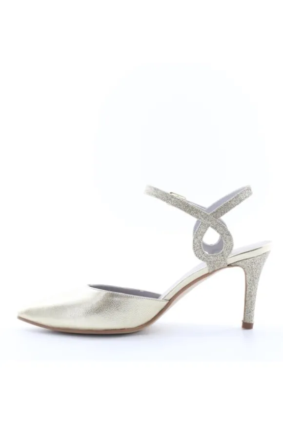 Armando olivieri Sandalo tacco Sargas Platino