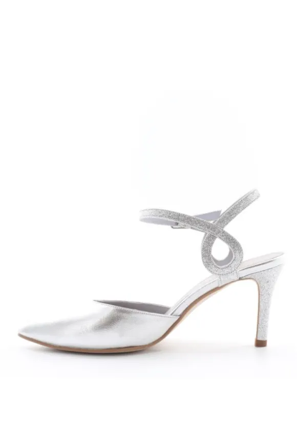Armando olivieri Sandalo tacco Sargas Argento
