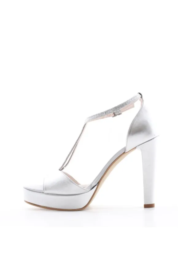 Armando olivieri Sandalo tacco Gioia Argento