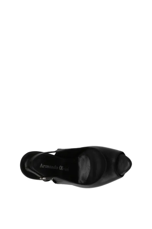 Armando olivieri Sandalo tacco Lodi Nero