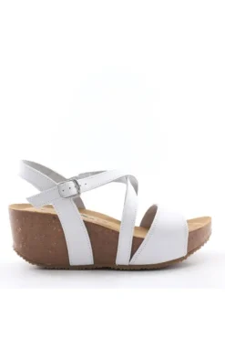 Bionatura Sandalo zeppa 24a810 Bianco