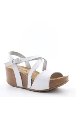 Bionatura Sandalo zeppa 24a810 Bianco