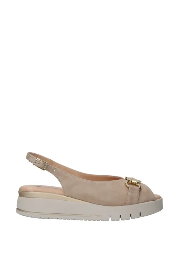 Confort Sandalo zeppa 7323 Champagne