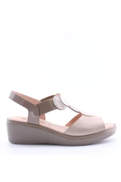 Confort Sandalo zeppa 7307 Champagne