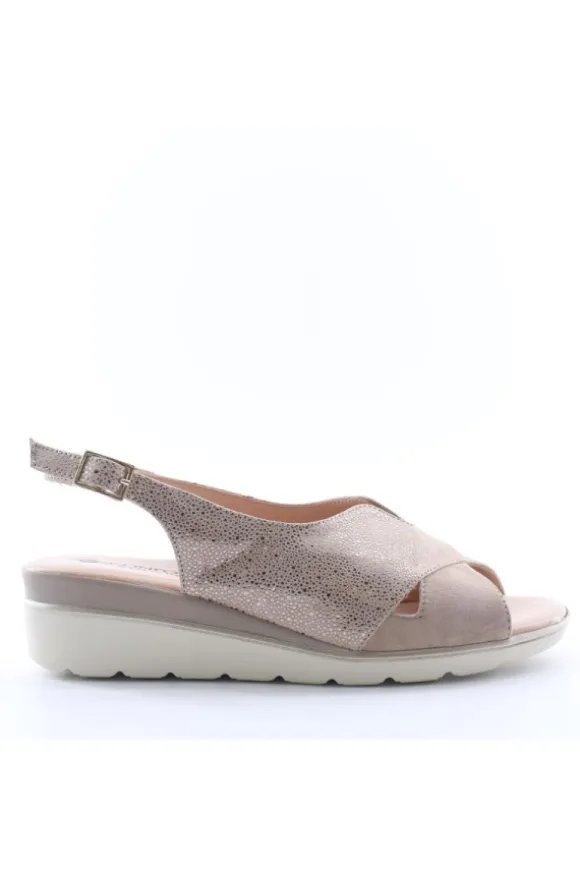 Confort Sandalo zeppa 7256 Champagne