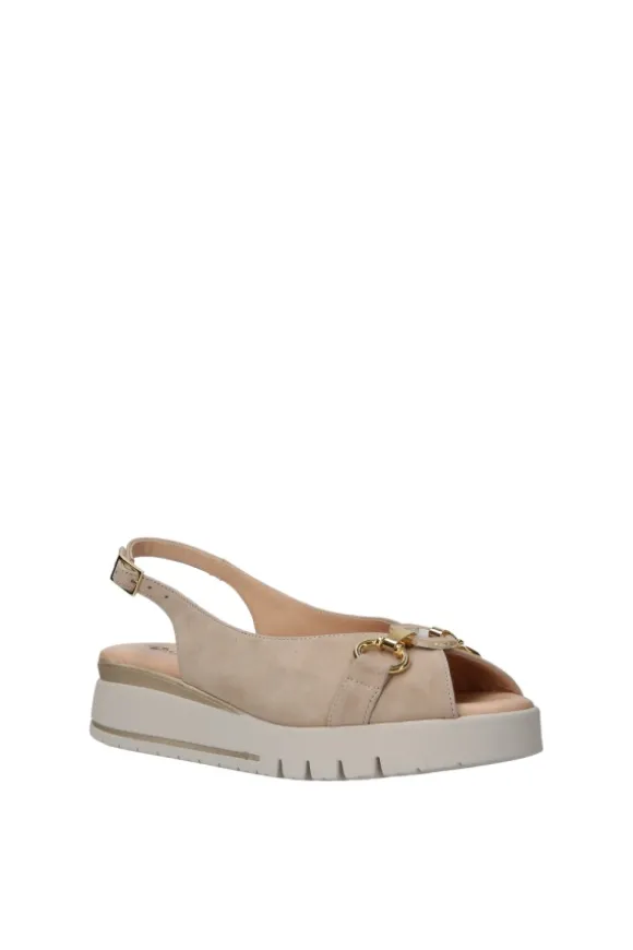 Confort Sandalo zeppa 7323 Champagne