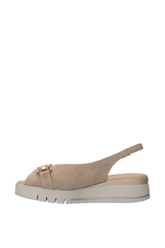 Confort Sandalo zeppa 7323 Champagne