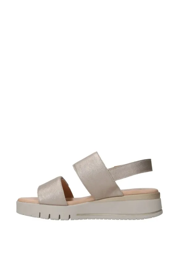 Confort Sandalo zeppa 7258 Champagne