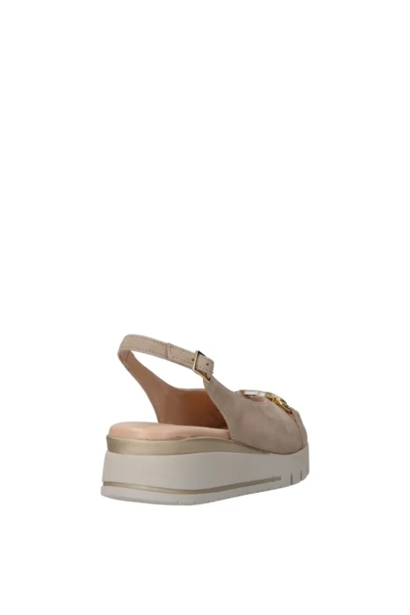 Confort Sandalo zeppa 7323 Champagne