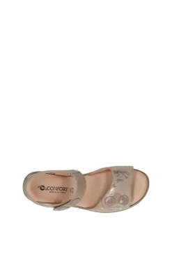 Confort Sandalo zeppa 7308 Champagne