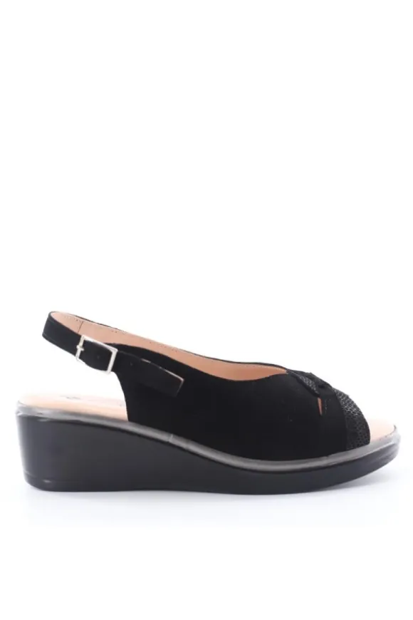 Confort Sandalo zeppa 7206 Nero