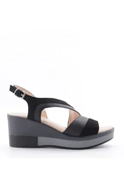 Confort Sandalo zeppa 7236 Nero