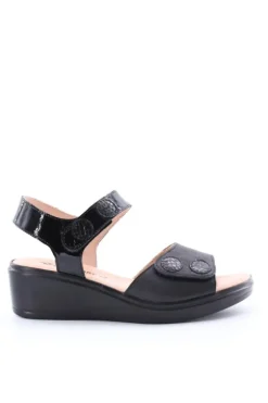 Confort Sandalo zeppa 7308 Nero