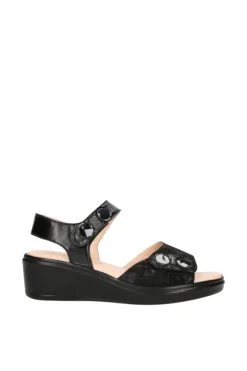 Confort Sandalo zeppa 7308 Nero