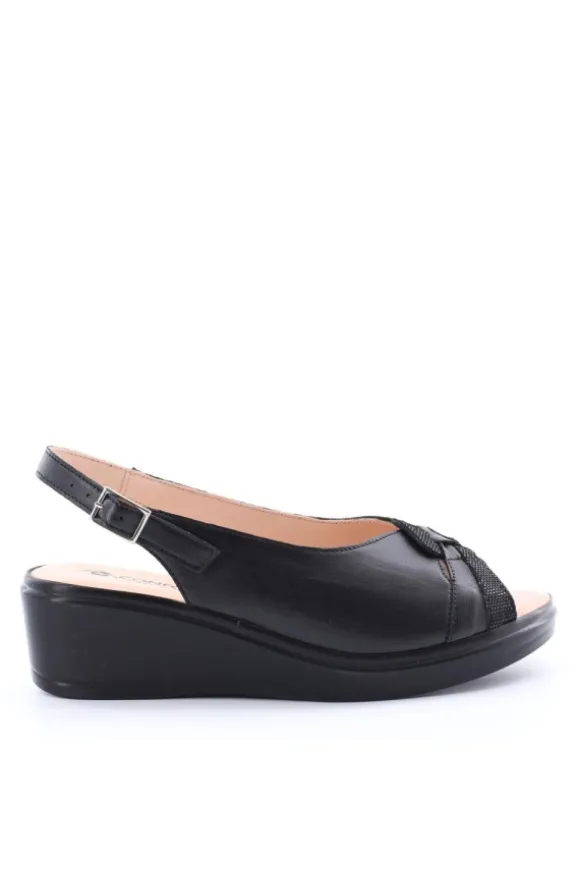 Confort Sandalo zeppa 7206 Nero