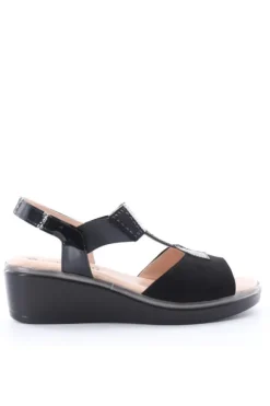 Confort Sandalo zeppa 7266 Nero