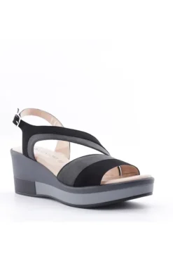 Confort Sandalo zeppa 7236 Nero