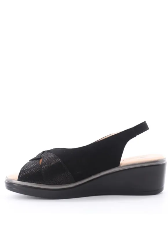 Confort Sandalo zeppa 7206 Nero