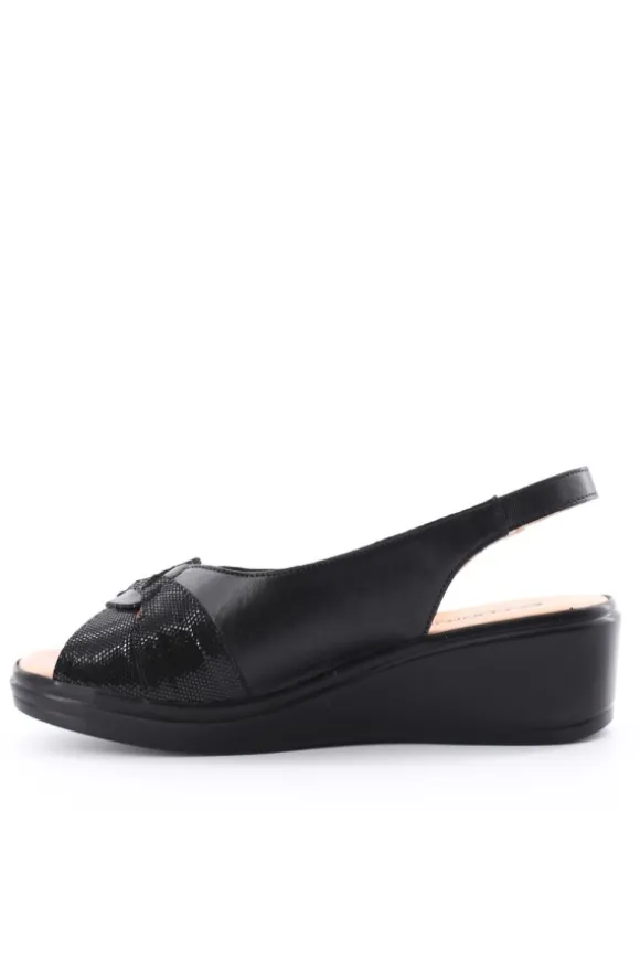 Confort Sandalo zeppa 7206 Nero