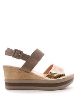 Confort Sandalo zeppa 7157 Tortora