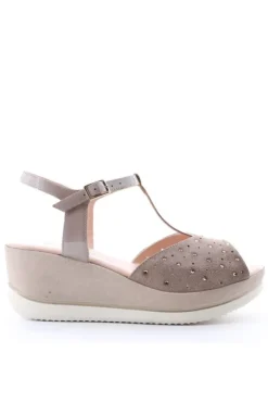 Confort Sandalo zeppa 7170 Tortora