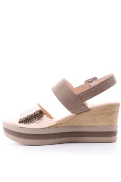 Confort Sandalo zeppa 7157 Tortora