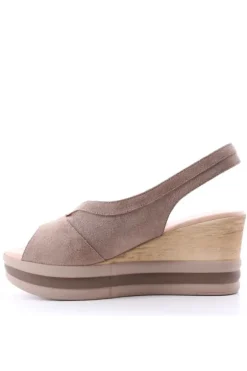 Confort Sandalo zeppa 7155 Tortora