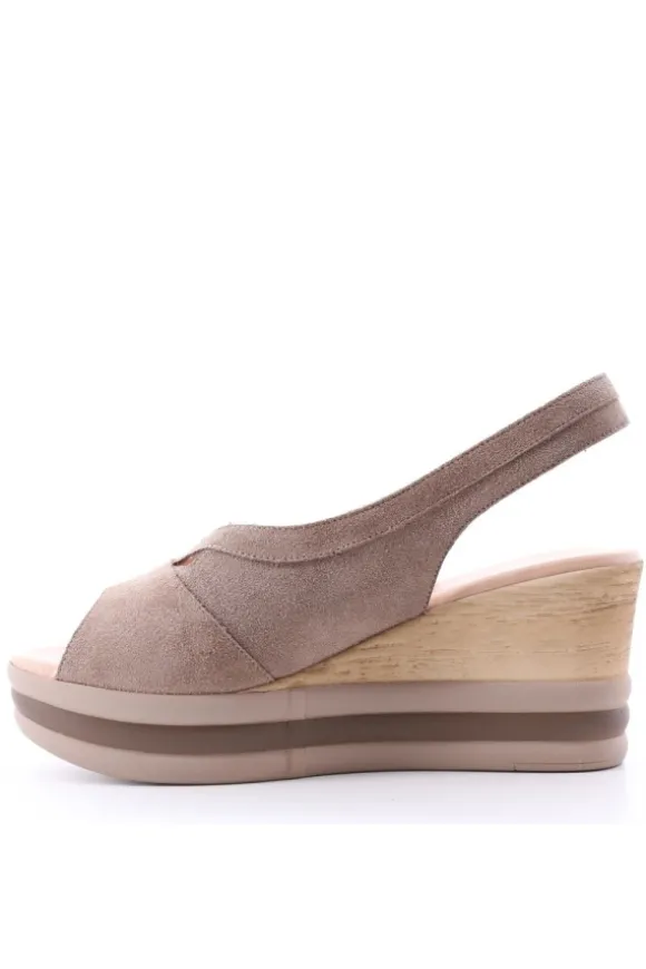 Confort Sandalo zeppa 7155 Tortora