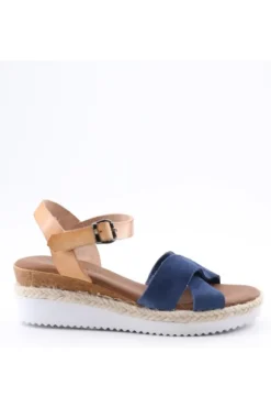 Dream fly flot Sandalo zeppa D4007 Blu