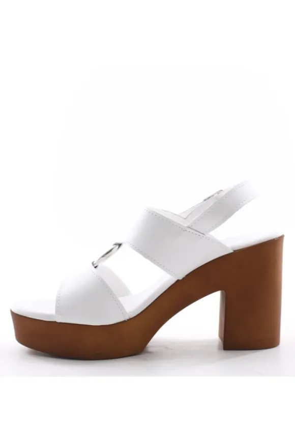 Florali Sandalo tacco B3344 Bianco