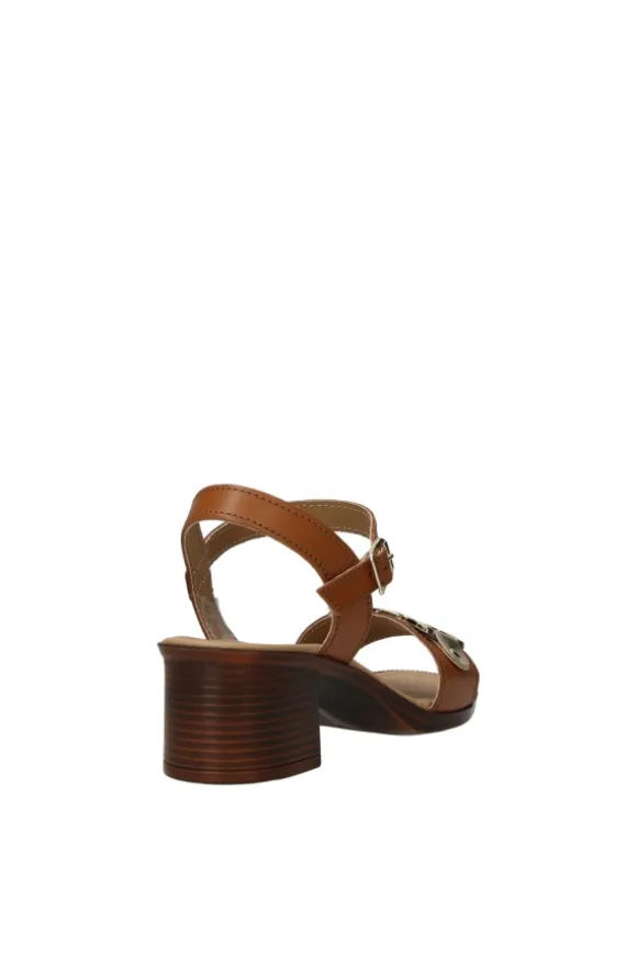 Florali Sandalo tacco Mn13 Cuoio