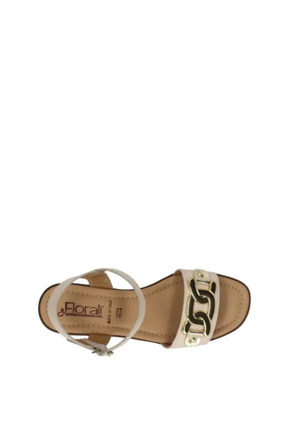 Florali Sandalo tacco Mn13 Latte