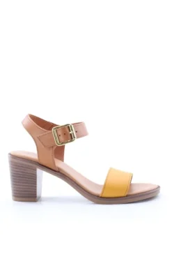 Florali Sandalo tacco Mt03 Senape