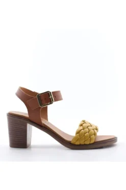 Florali Sandalo tacco Mt05 Senape