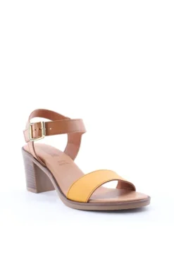 Florali Sandalo tacco Mt03 Senape