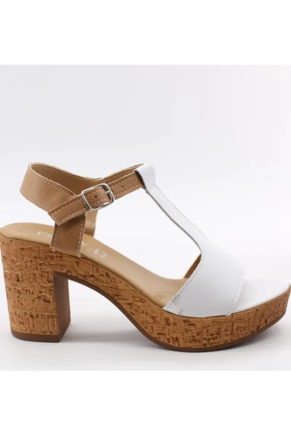 Florali Sandalo tacco P2495 Bianco