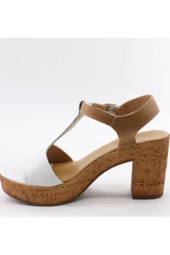 Florali Sandalo tacco P2495 Bianco