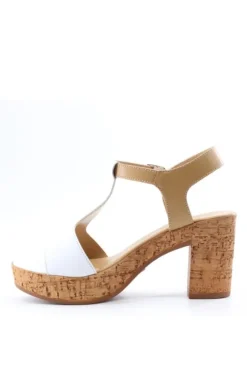 Florali Sandalo tacco P2495 Bia/nat