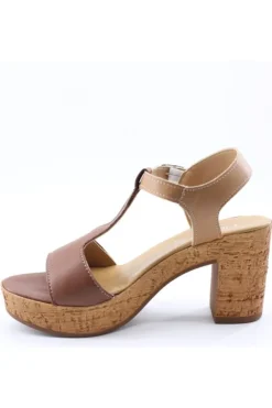 Florali Sandalo tacco P2495 Cuoio