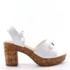 Florali Sandalo tacco T3296 Bianco
