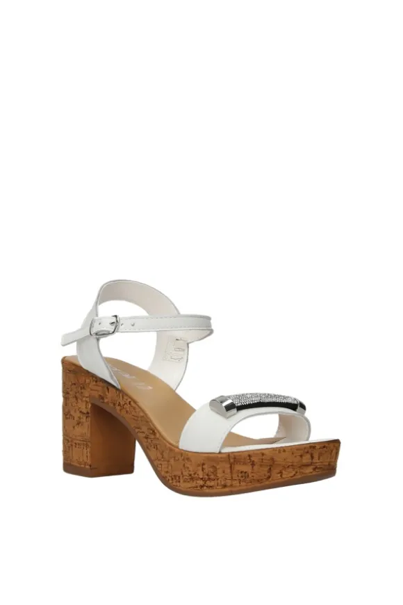 Florali Sandalo tacco T3461 Bianco